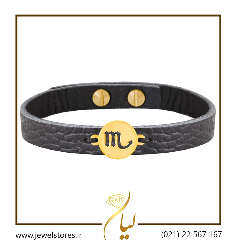دستبند طلا مردانه نماد ماه آبان