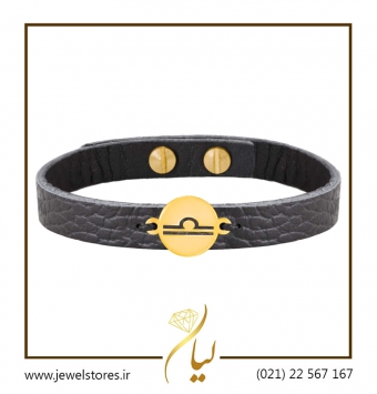 دستبند طلا مردانه نماد ماه مهر